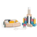 BIGJIGS: wózek z drewnianymi klockami 18m+ - obrazek 3