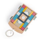 BIGJIGS: wózek z drewnianymi klockami 18m+ - obrazek 2