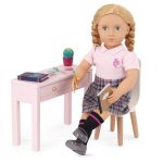 Our Generation: zestaw mebli dla lalki – BIURKO UCZENNICY - obrazek 4