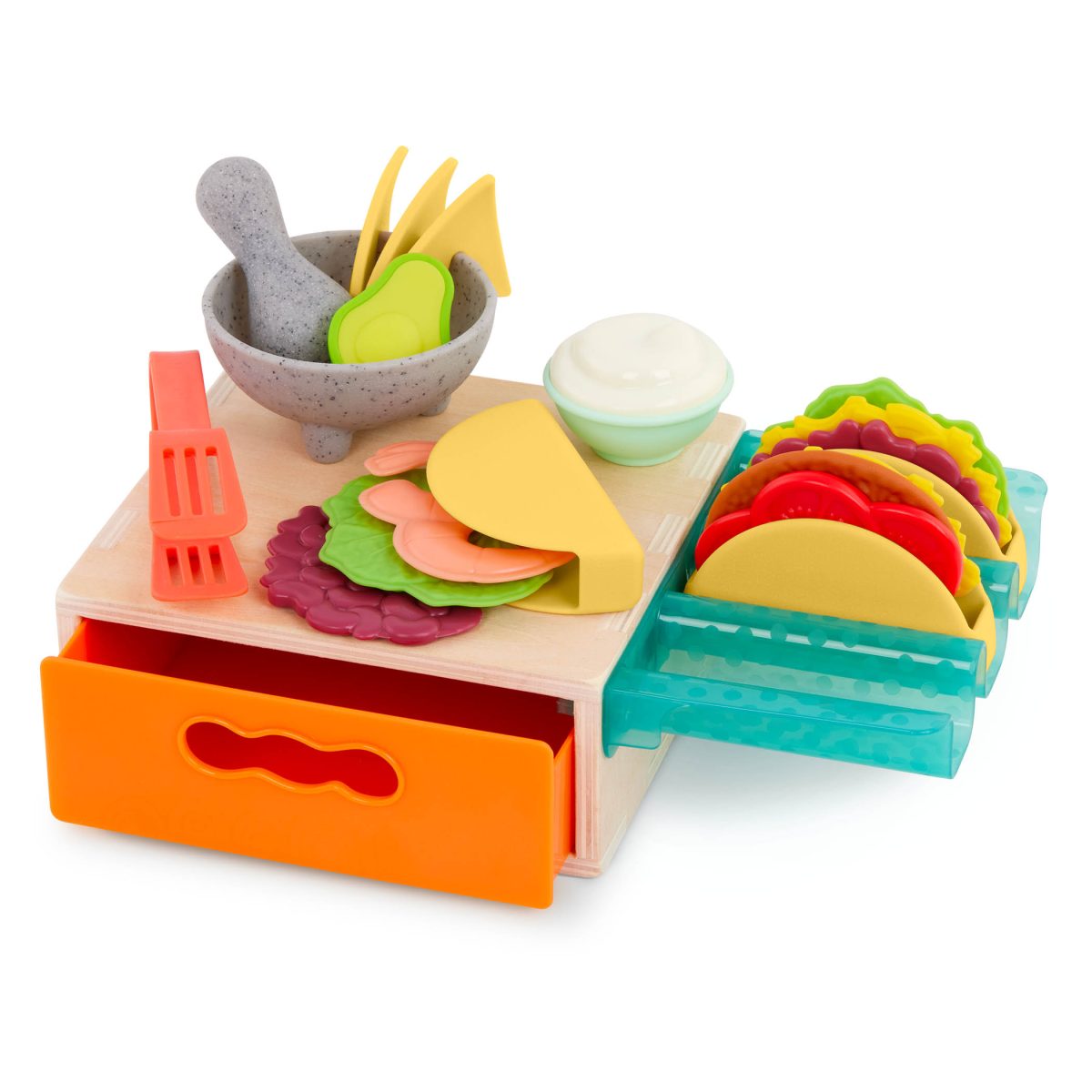 B.toys: Mini Chef – Tiny Taco Playset – zestaw do przyrządzania TACOS – meksykańskich placków z nadzieniem - obrazek 1