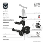 SCOOTANDRIDE: Highwaykick 1 Lifestyle 2w1 Jeździk i hulajnoga z zamykanym schowkiem Zebra 1-5 lat - obrazek 2