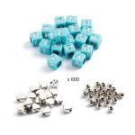 Djeco: Zestaw tworzenie biżuterii SREBRNE LITERKI 6+ - obrazek 3