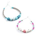 Djeco: Zestaw tworzenie biżuterii SREBRNE LITERKI 6+ - obrazek 2