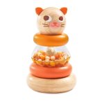 Djeco: Drewniana układanka wieża KOTEK