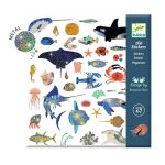 Djeco: Metaliczne naklejki OCEAN 160 szt.