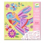 Djeco: Metaliczne kolorowanki WRÓŻKI 5+