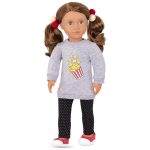 Our Generation: Zestaw ubranek dla lalek 46cm Pop-Pop Top – z pomponikami i tuniką z popcornowym nadrukiem - obrazek 2
