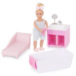 LORI: Laleczka z zestawem mebli do ŁAZIENKI – Adelina’s Bathtub Set