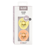BIBS: smoczek uspokajający kauczuk Hevea 2-PACK SUNSHINE & PEACH SUNSET S