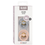 BIBS: smoczek uspokajający kauczuk Hevea 2-PACK BLUSH & CLOUD S