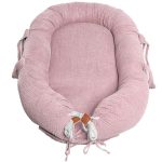 Hi Little One: Kokon gniazdko z BIO muślinu GOTS NEWBORN NEST Blush