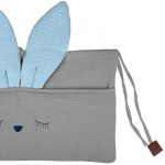 Hi Little One: organizer do łóżeczka SLEEPY BUNNY Grey&Blue - obrazek 3