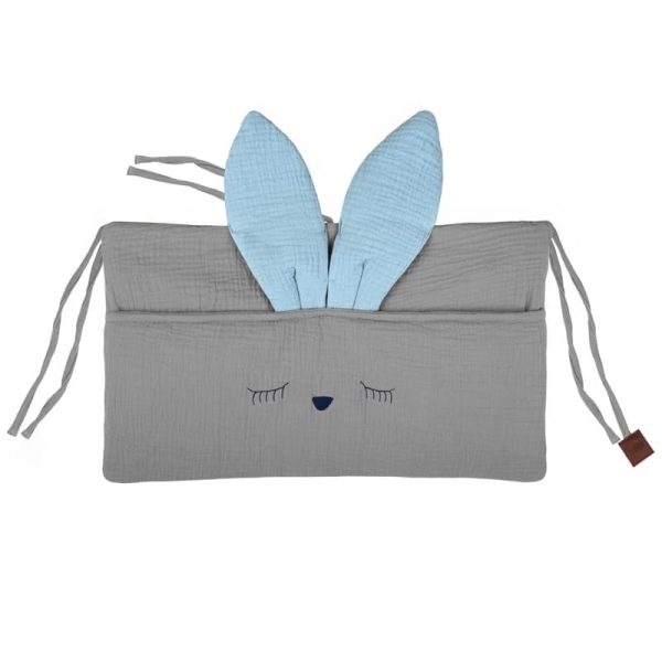 Hi Little One: organizer do łóżeczka SLEEPY BUNNY Grey&Blue