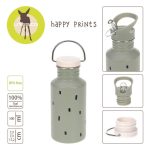 Lassig: Bidon ze stali nierdzewnej 500 ml Happy Prints oliwkowy - obrazek 2