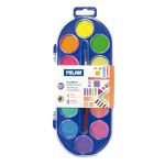 MILAN: farby akwarelowe 12 kolorów (4 fluo + 8 metalizowanych) + pędzel