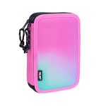 MILAN: piórnik 2-poziomowy z wyposażeniem SUNSET różowy