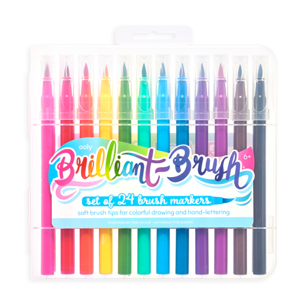 Ooly: Flamastry Pędzelkowe, Brilliant Brush 24 szt
