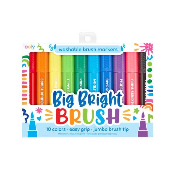 Ooly: Flamastry Pędzelkowe Duże, Big Bright Brush 10szt