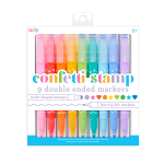 Ooly: Flamastry dwustronne ze stempelkami - Confetti Stamp