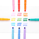 Ooly: Flamastry dwustronne ze stempelkami - Confetti Stamp - obrazek 2