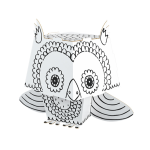 Monumi: kolorowanka 3D Cube Head SOWA - obrazek 2