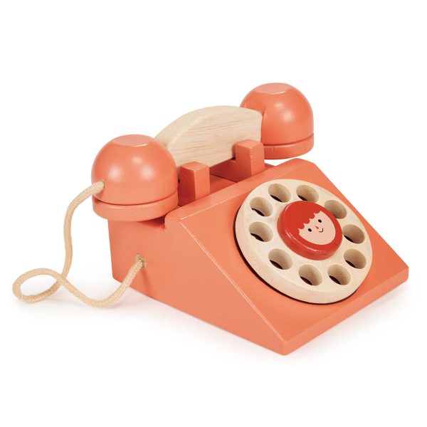 Mentari: drewniany telefon stacjonarny