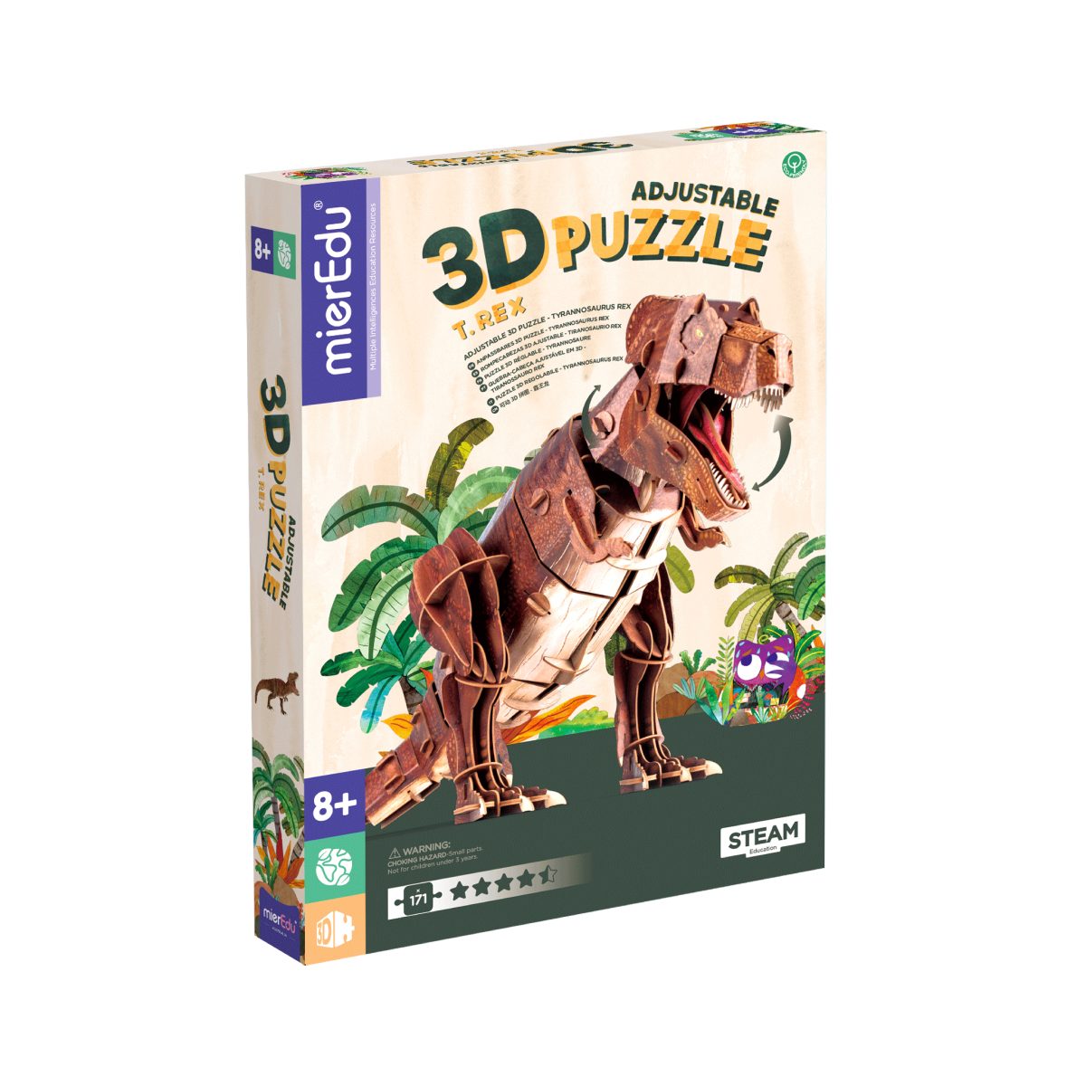 mierEdu: puzzle 3D Tyrannosaurus Rex - obrazek 1