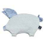 La Millou: HEARTBEAT BLUE Velvet Poduszka Sleepy Pig