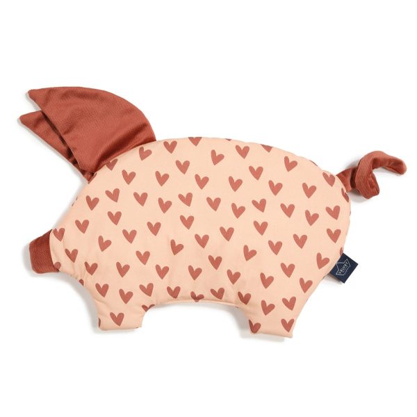 La Millou: HEARTBEAT PINK Velvet Poduszka Sleepy Pig