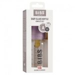 BIBS: BABY GLASS BOTTLE MAUVE antykolkowa butelka szklana 110 ml - obrazek 2
