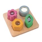 Tender Leaf Toys: Drewniana zabawka optyczna / sensoryczna - Kwiaty