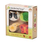 Tender Leaf Toys: Drewniana zabawka sensoryczna - Zwierzęta kształty i faktury - obrazek 3
