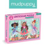 Mudpuppy: Puzzle soczewkowe z ruchomym obrazkiem Baletnice 75 el.