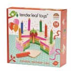 Tender Leaf Toys: Tęczowy, drewniany tort urodzinowy - obrazek 3