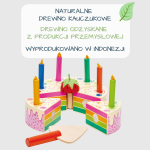 Tender Leaf Toys: Tęczowy, drewniany tort urodzinowy - obrazek 2