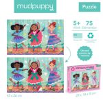 Mudpuppy: Puzzle soczewkowe z ruchomym obrazkiem Baletnice 75 el. - obrazek 2