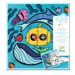 Djeco: Kolorowanki z grami OCEAN 3+