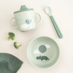 Done by Deer: zestaw obiadowy Foodie Happy Clouds Green - obrazek 2