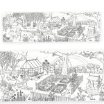 Moulin Roty: Les Jardin Kolorowanka gigant OGRÓD - obrazek 2