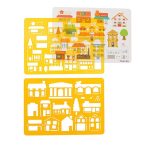 Moulin Roty: Zestaw szablonów do rysowania - MIASTO - obrazek 2