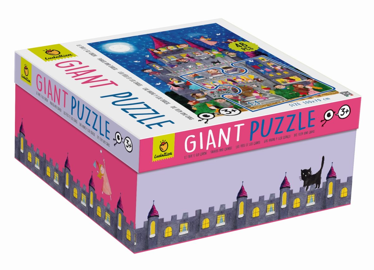 74884-3-GIANT-PUZZLE-LE-FATE-E-GLI-ORCHI LUDATTICA: GIANT PUZZLE – puzzle ZAMEK z WRÓŻKAMI i ORKAMI 48 el. - obrazek 3