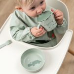 Done by Deer: kubek z ustnikiem Foodie Happy Dots Green - obrazek 2