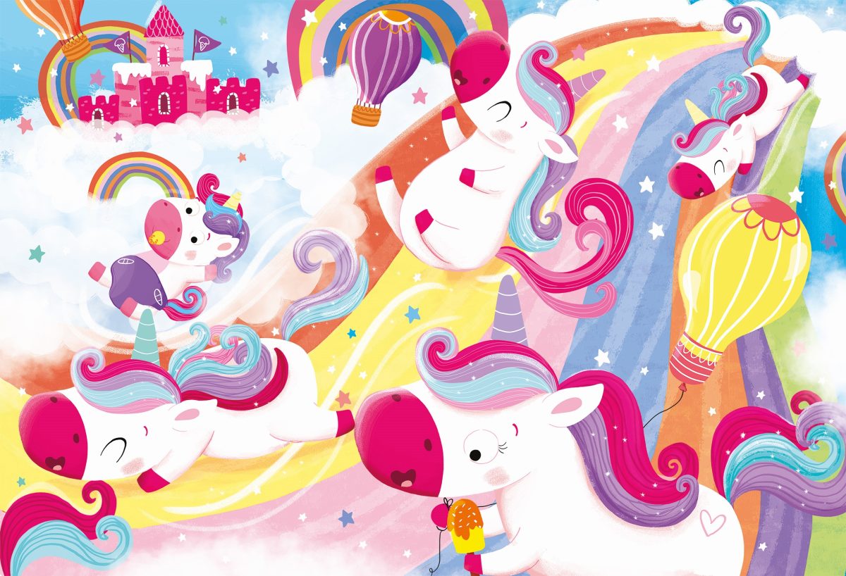 8057158620910-2 LUDATTICA: GIANT PUZZLE – puzzle ZACZAROWANY JEDNOROŻEC 48 el. - obrazek 2