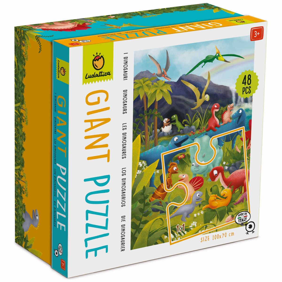 LUDATTICA: GIANT PUZZLE – puzzle DINOZAURY 48 el. - obrazek 1