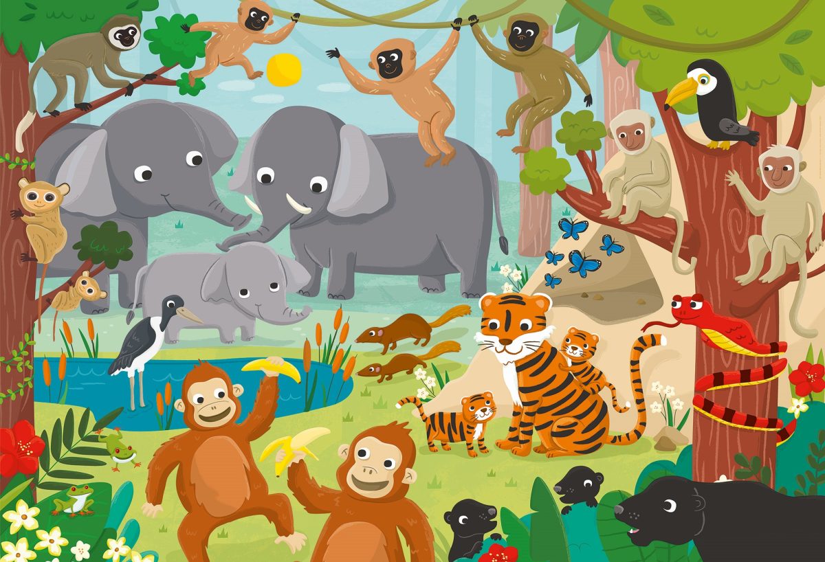 8057158620934-2 LUDATTICA: GIANT PUZZLE – puzzle DŻUNGLA 48 el. - obrazek 2