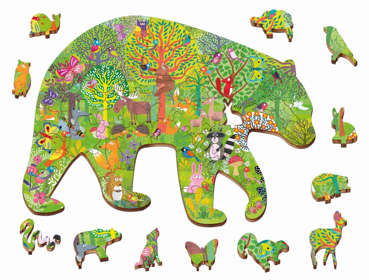 8057158621252-2 LUDATTICA: DREWNIANE puzzle KONTUROWE – LAS 48 EL. - obrazek 3