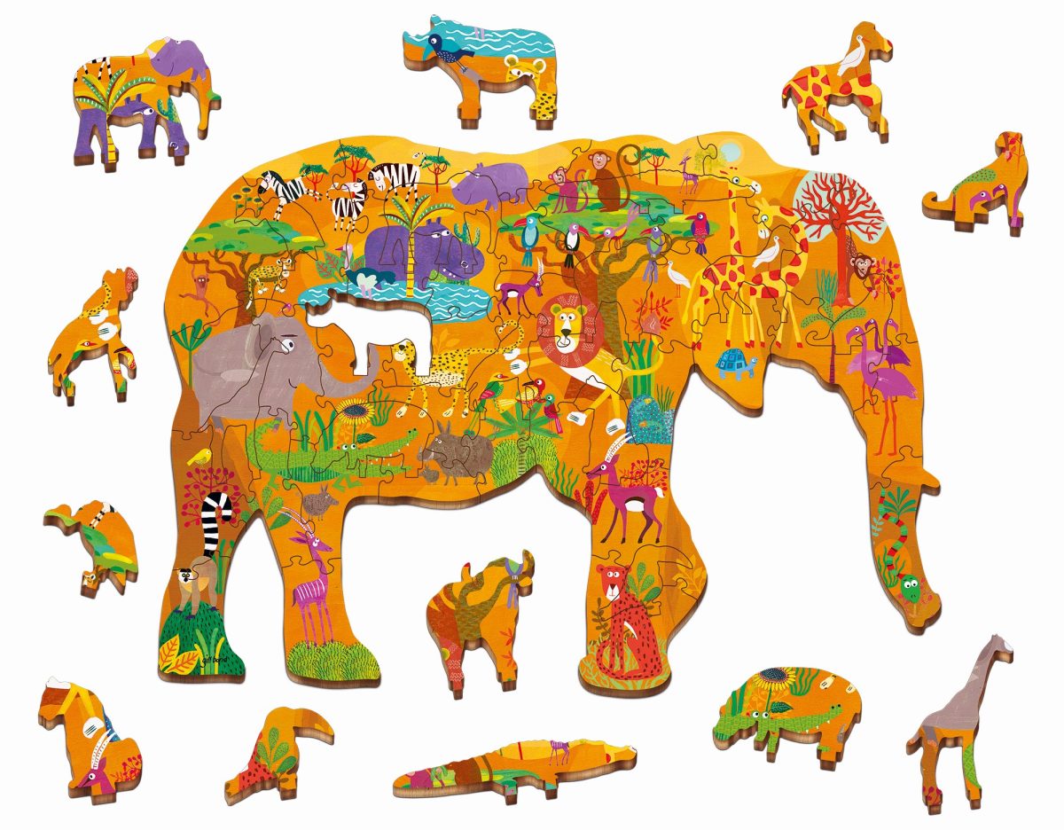 8057158621276-2 LUDATTICA: DREWNIANE puzzle KONTUROWE – SAWANNA 48 EL. - obrazek 3