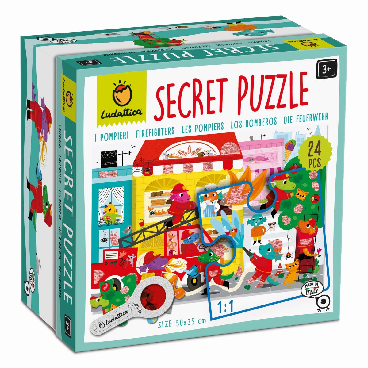 LUDATTICA: SECRET PUZZLE – puzzle z TAJEMNICĄ – STRAŻACY 3+ - obrazek 1