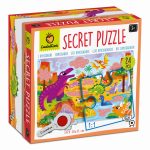 LUDATTICA: SECRET PUZZLE – puzzle z TAJEMNICĄ – DINOZAURY 3+