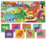 LUDATTICA: DWUSTRONNE puzzle dla najmłodszych – DINOZAURY - obrazek 2